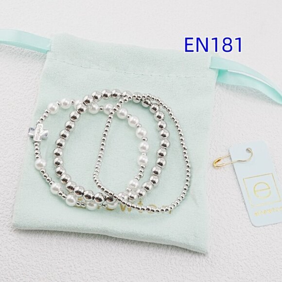Enewton White Gold Beaded Bracelet Set - Picture 5 of 5